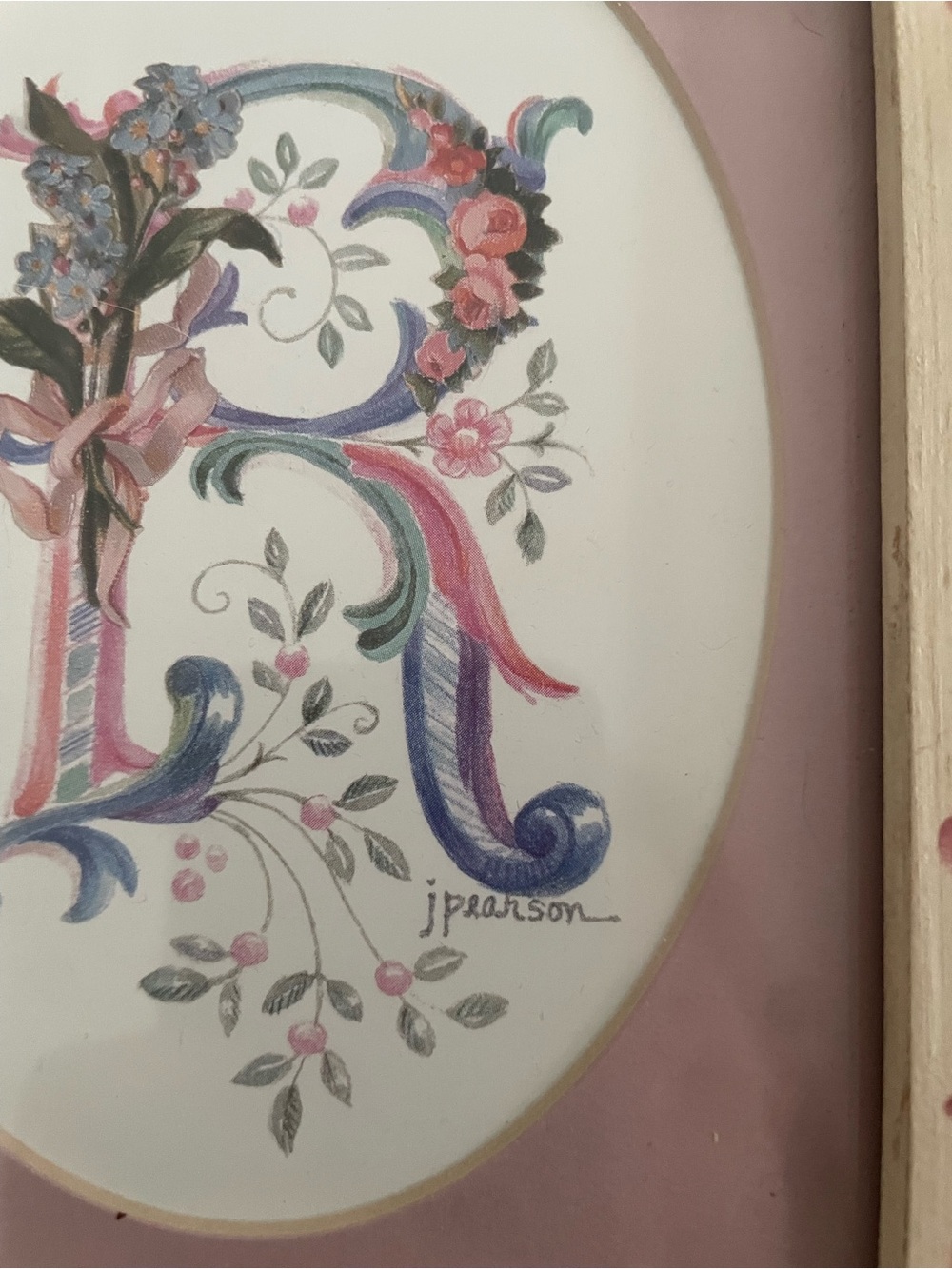 Vintage J. Pearson Framed Artwork - Picture 3 of 3